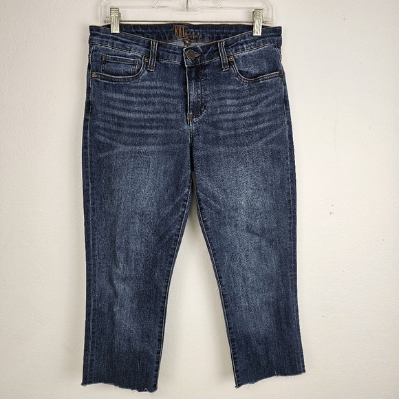 Kut from the Kloth Denim - Kut from the Kloth Capri Blue Denim Midrise Raw Hem Size 4. Coastal cowgirl